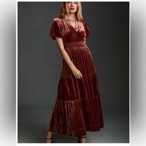 Anthropologie Velvet Somerset Dress